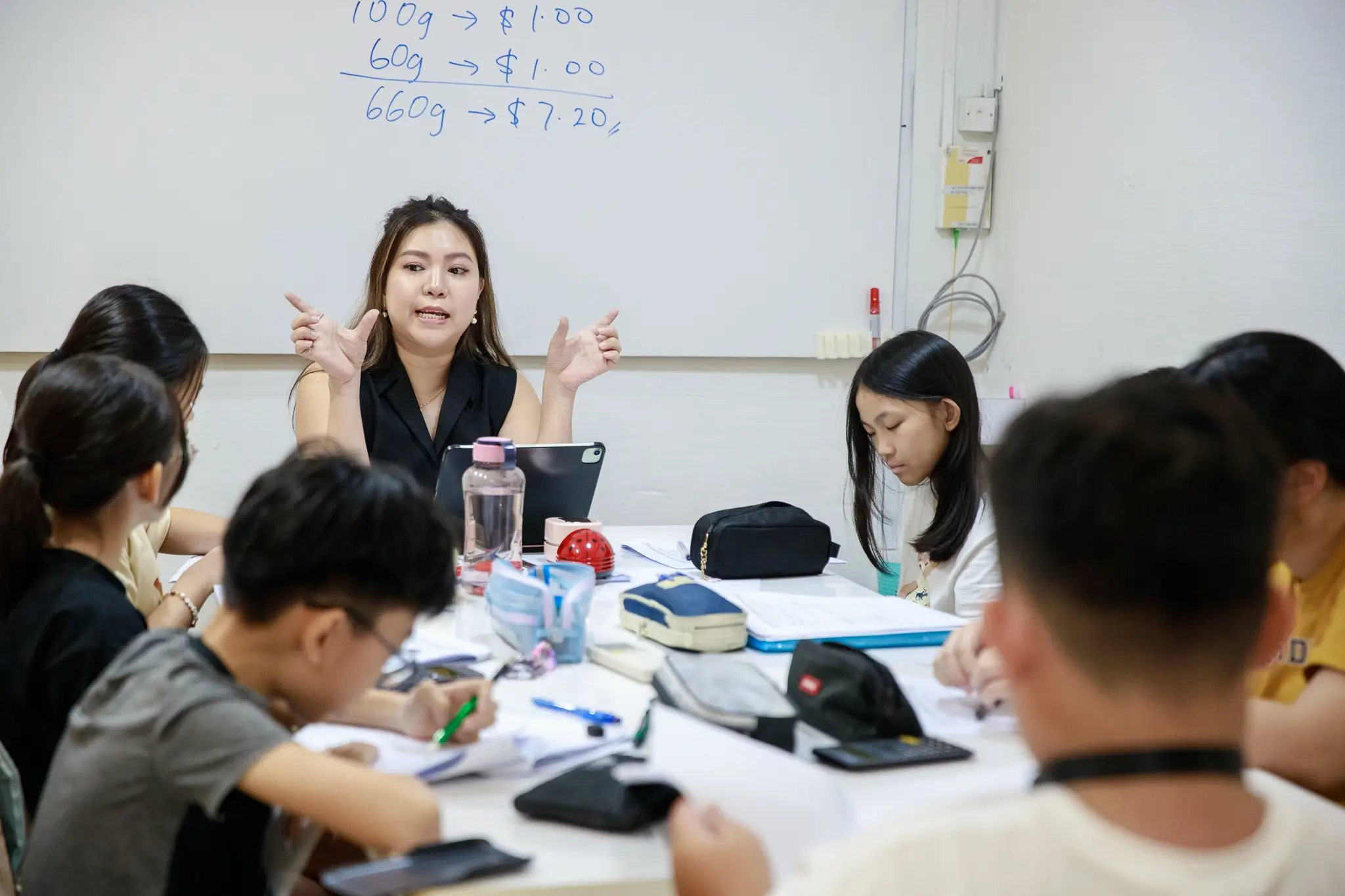 Students are studying to prepare for the PSLE